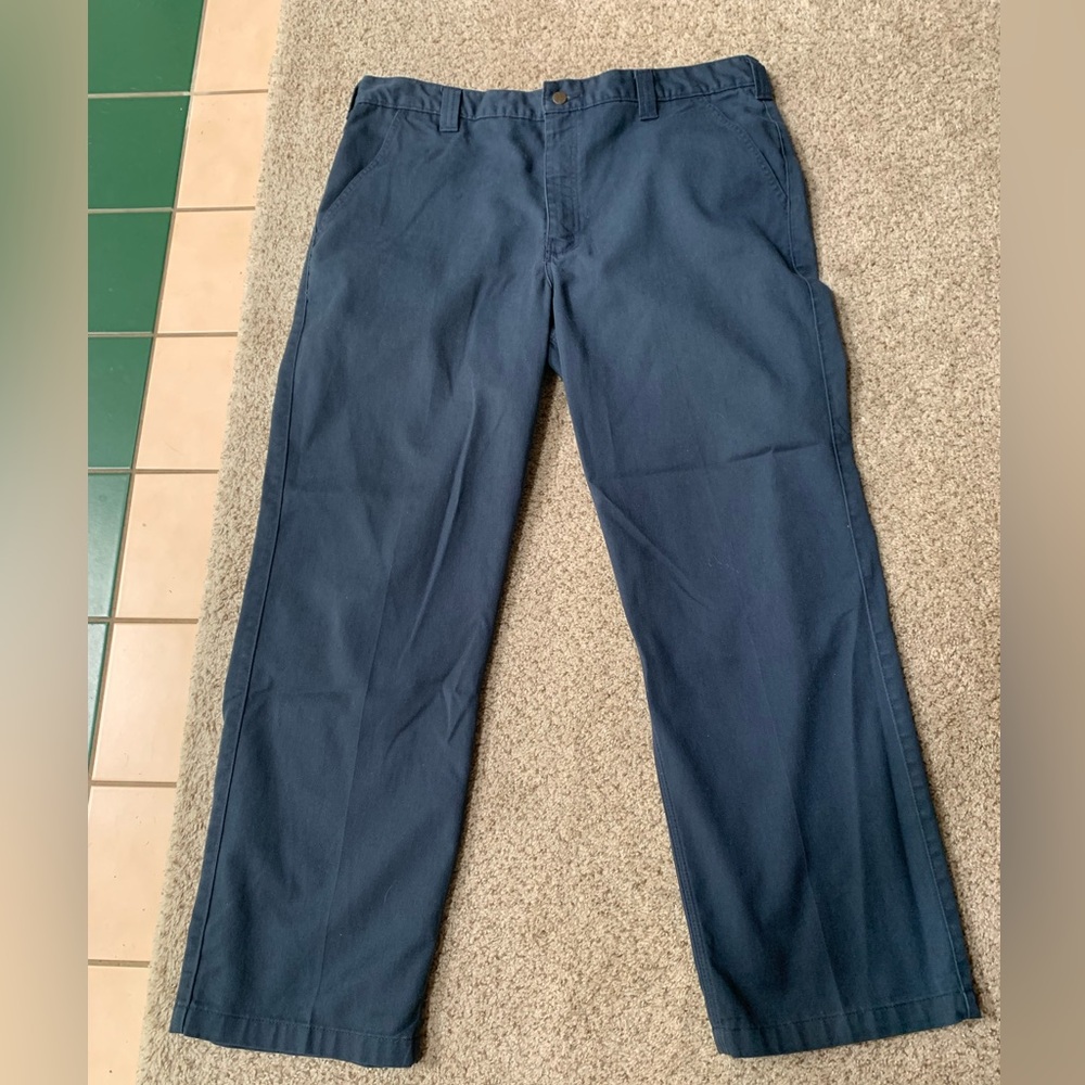 Men's Navy twill work pants